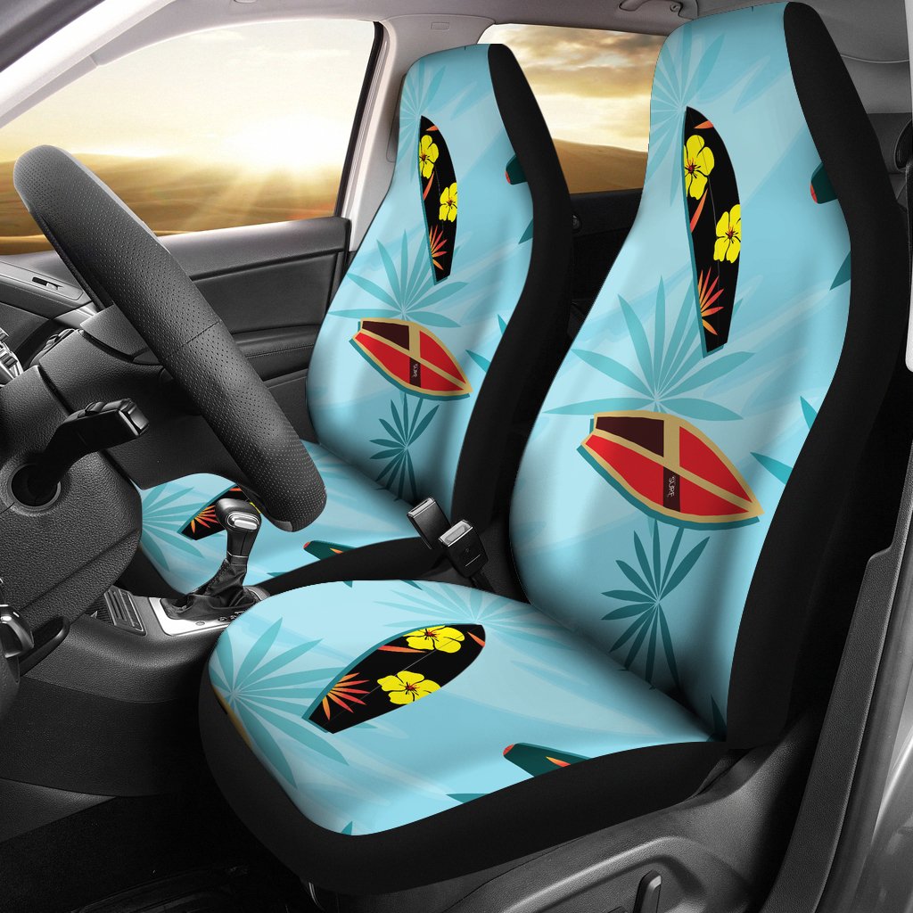 Surfboard Themed Pattern Universal Fit Car Seat Covers