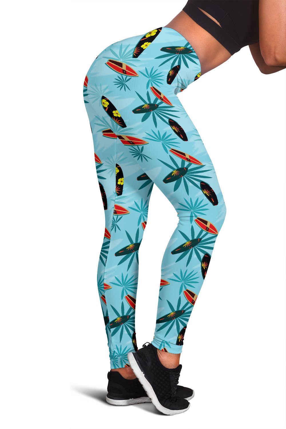 Surfboard Themed Pattern Women Leggings
