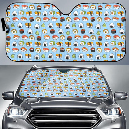 Sushi Cartoon Design Car Sun Shade For Windshield