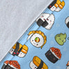 Sushi Cartoon Design Fleece Blanket