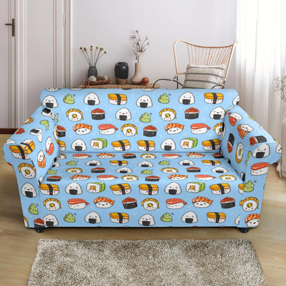 Sushi Cartoon Design Loveseat Slipcover-JTAMIGO.COM