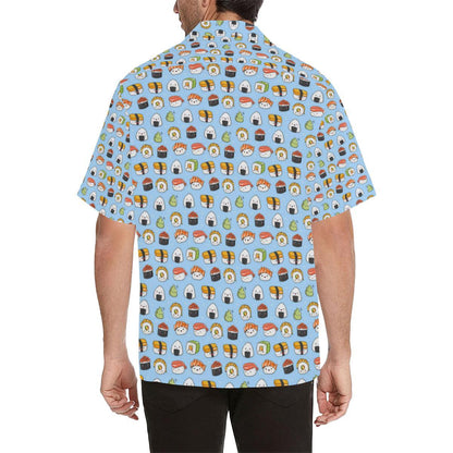 Sushi Cartoon Design Men Aloha Hawaiian Shirt