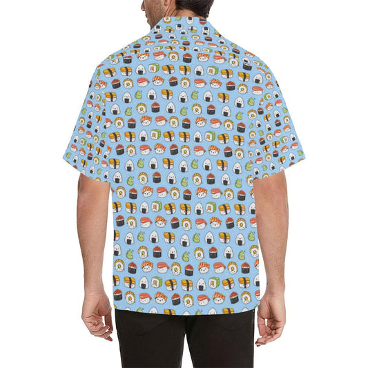 Sushi Cartoon Design Men Aloha Hawaiian Shirt