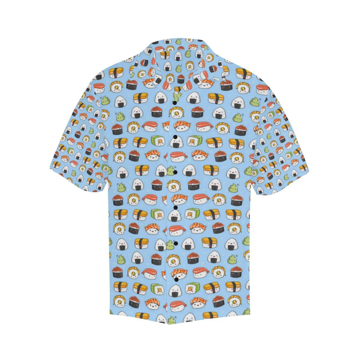 Sushi Cartoon Design Men Aloha Hawaiian Shirt