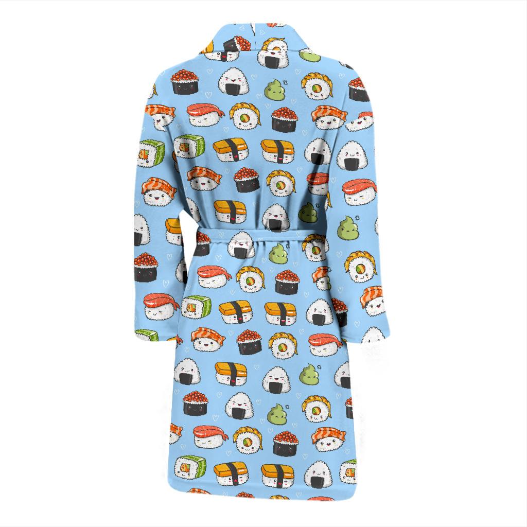 Sushi Cartoon Design Men Bath Robe-JTAMIGO.COM