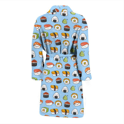 Sushi Cartoon Design Men Bath Robe-JTAMIGO.COM