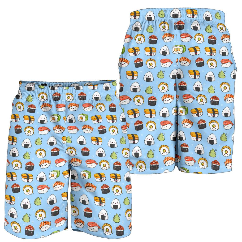 Sushi Cartoon Design Mens Shorts-JTAMIGO.COM