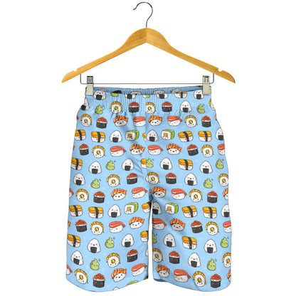 Sushi Cartoon Design Mens Shorts-JTAMIGO.COM