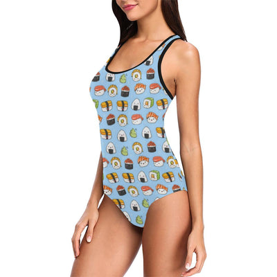 Sushi Cartoon Design One Piece Swimsuit-JTAMIGO.COM