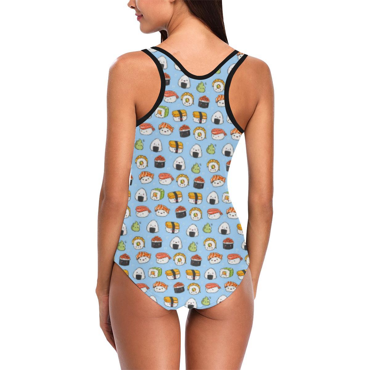 Sushi Cartoon Design One Piece Swimsuit-JTAMIGO.COM