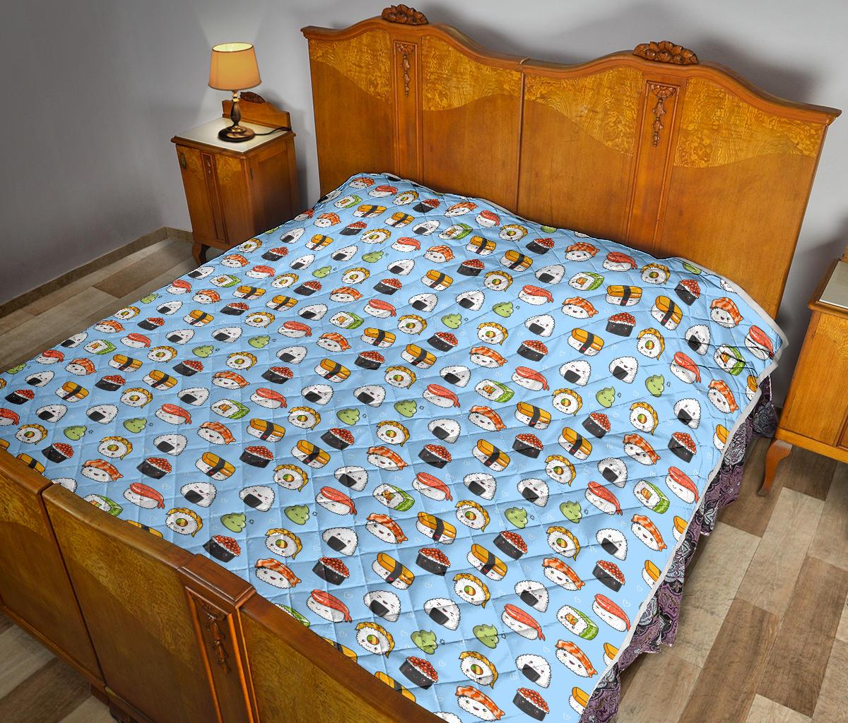 Sushi Cartoon Design Premium Quilt-JTAMIGO.COM