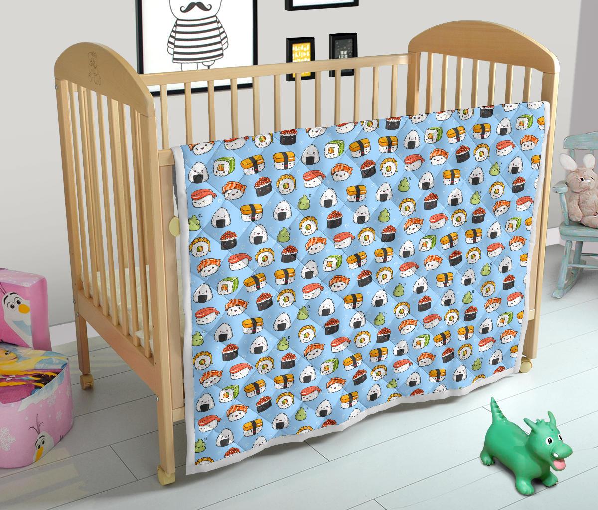 Sushi Cartoon Design Premium Quilt-JTAMIGO.COM