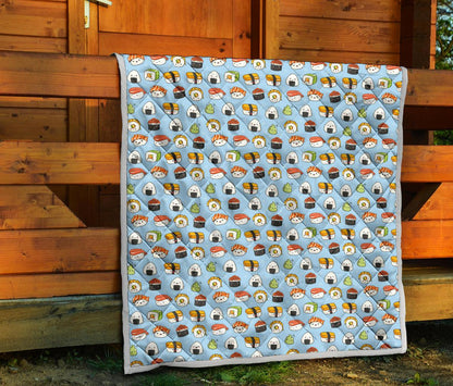 Sushi Cartoon Design Premium Quilt-JTAMIGO.COM