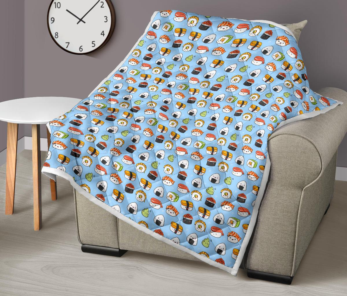 Sushi Cartoon Design Premium Quilt-JTAMIGO.COM
