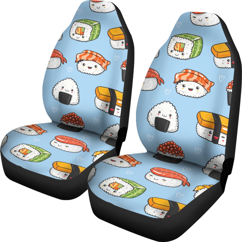 Sushi Cartoon Design Universal Fit Car Seat Covers