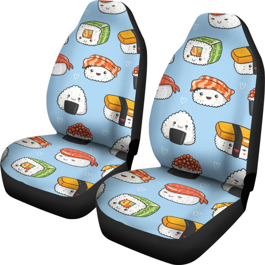 Sushi Cartoon Design Universal Fit Car Seat Covers