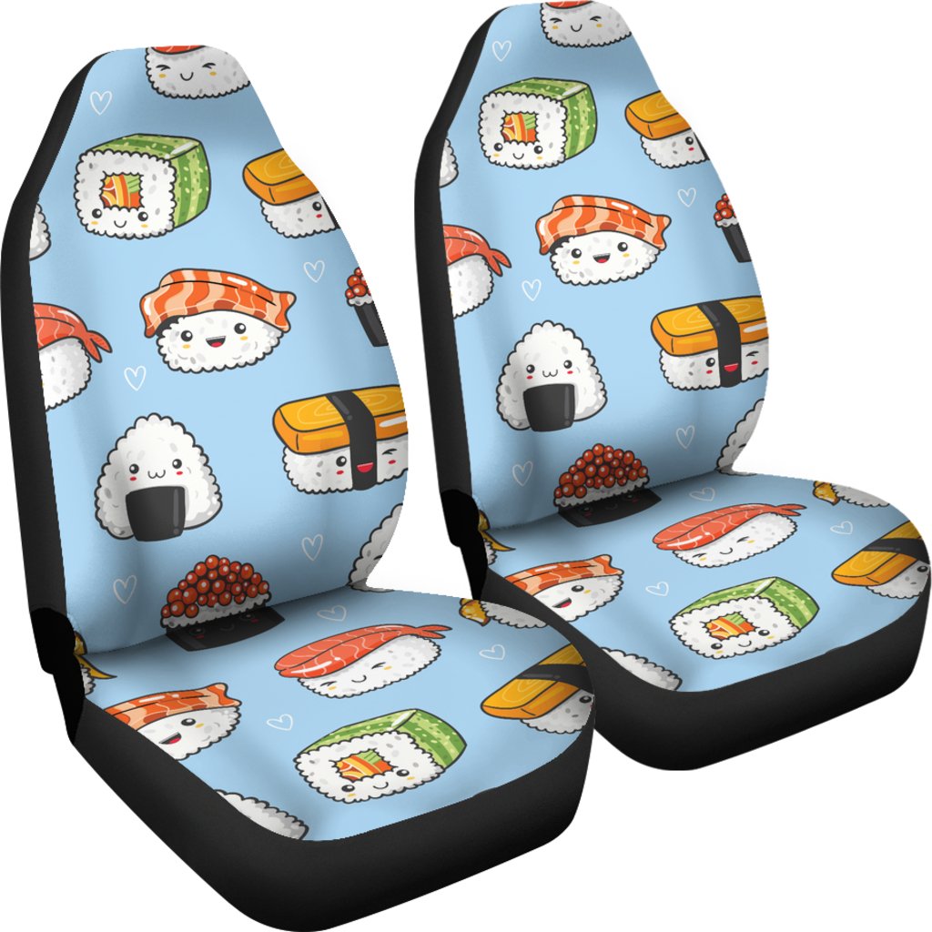Sushi Cartoon Design Universal Fit Car Seat Covers