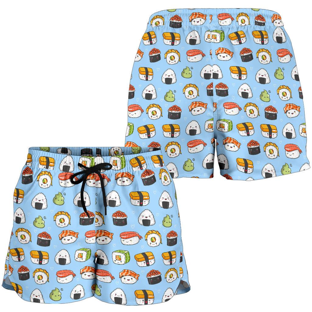 Sushi Cartoon Design Women Shorts-JTAMIGO.COM