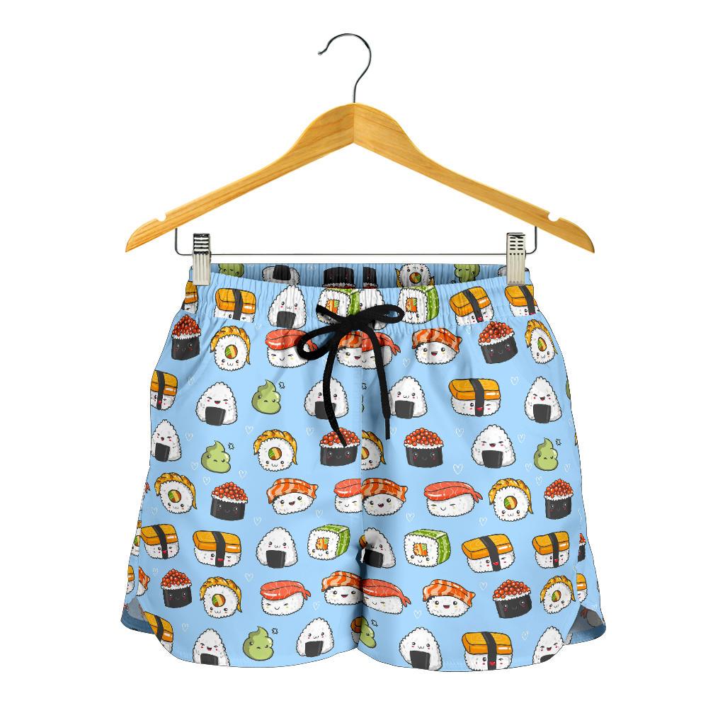 Sushi Cartoon Design Women Shorts-JTAMIGO.COM