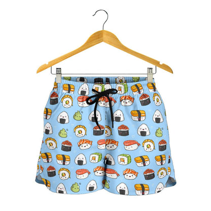 Sushi Cartoon Design Women Shorts-JTAMIGO.COM