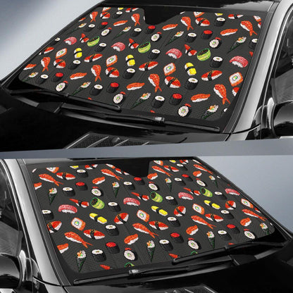 Sushi Design Print Car Sun Shade For Windshield