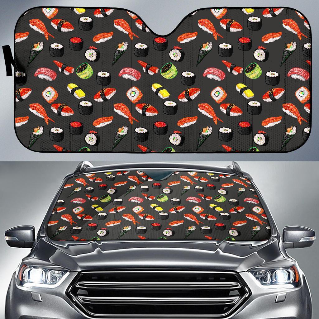 Sushi Design Print Car Sun Shade For Windshield