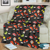 Sushi Design Print Fleece Blanket