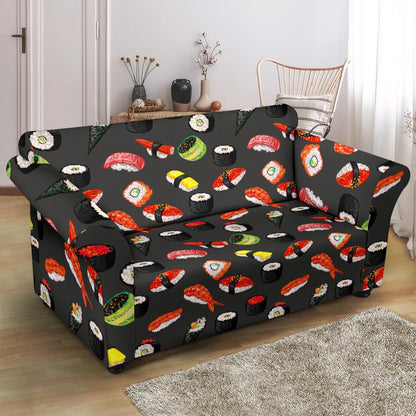 Sushi Design Print Loveseat Slipcover-JTAMIGO.COM