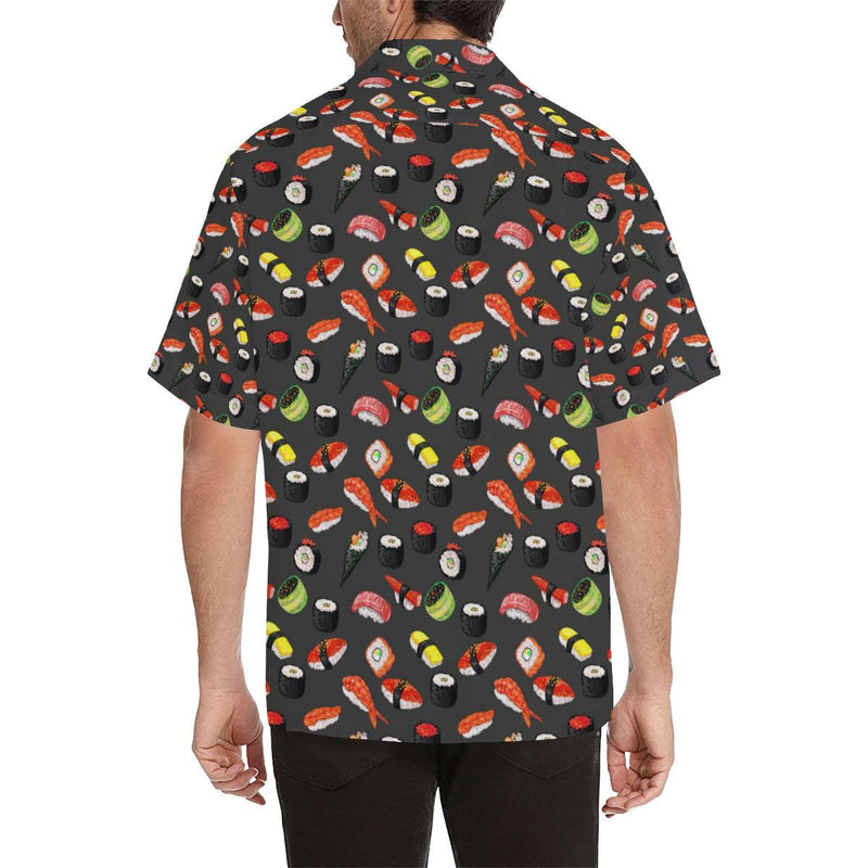 Sushi Design Print Men Aloha Hawaiian Shirt