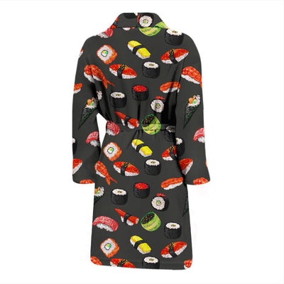 Sushi Design Print Men Bath Robe-JTAMIGO.COM