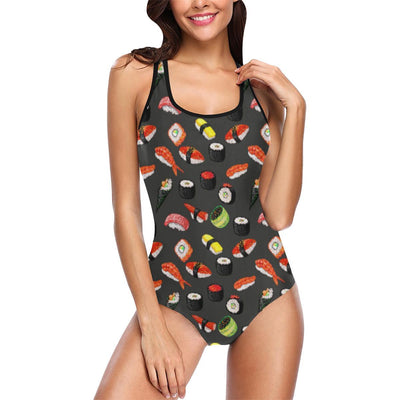 Sushi Design Print One Piece Swimsuit-JTAMIGO.COM