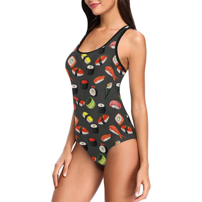 Sushi Design Print One Piece Swimsuit-JTAMIGO.COM