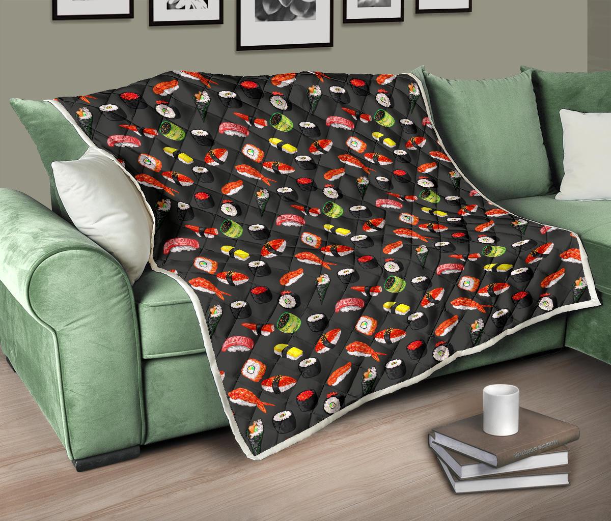 Sushi Design Print Premium Quilt-JTAMIGO.COM