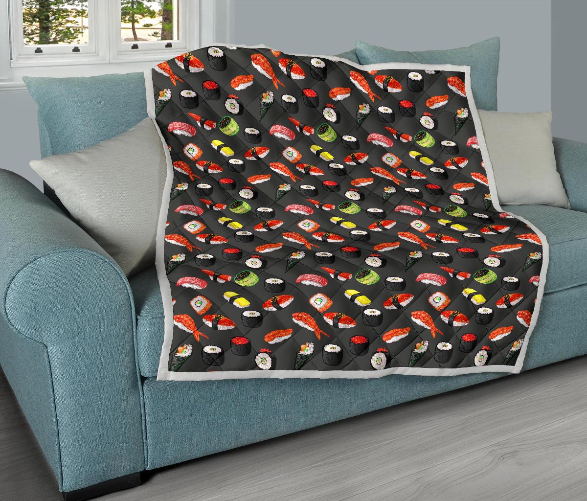 Sushi Design Print Premium Quilt-JTAMIGO.COM