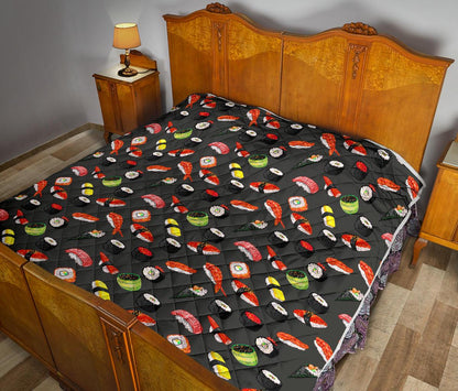 Sushi Design Print Premium Quilt-JTAMIGO.COM