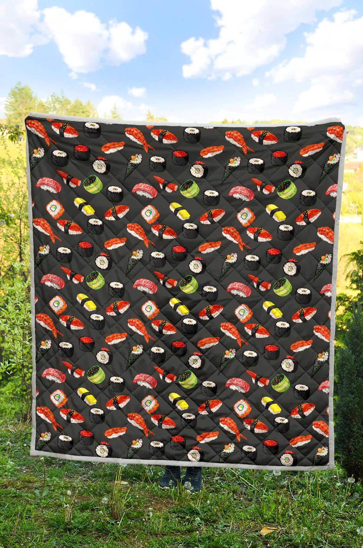 Sushi Design Print Premium Quilt-JTAMIGO.COM