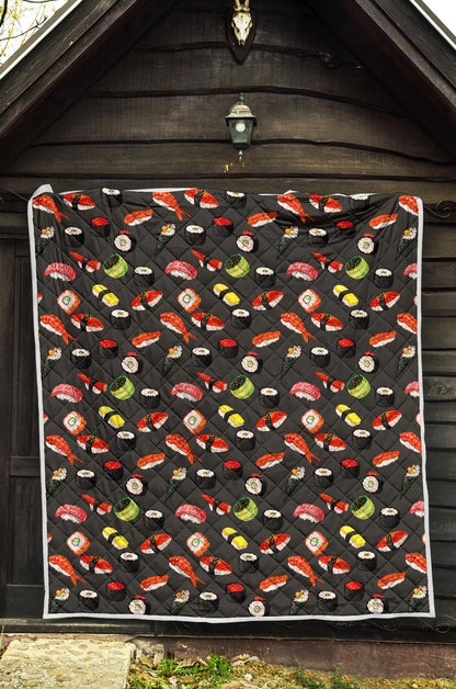 Sushi Design Print Premium Quilt-JTAMIGO.COM