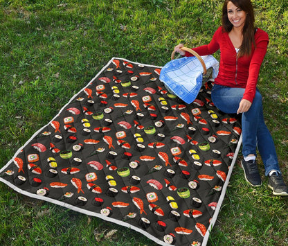 Sushi Design Print Premium Quilt-JTAMIGO.COM