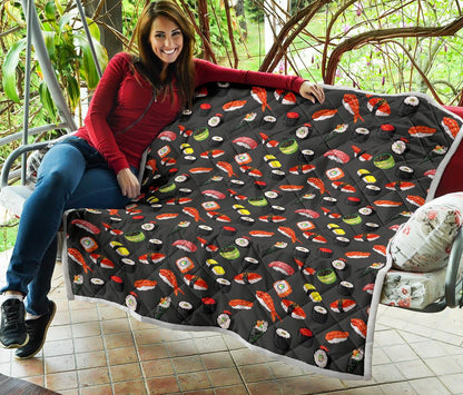 Sushi Design Print Premium Quilt-JTAMIGO.COM