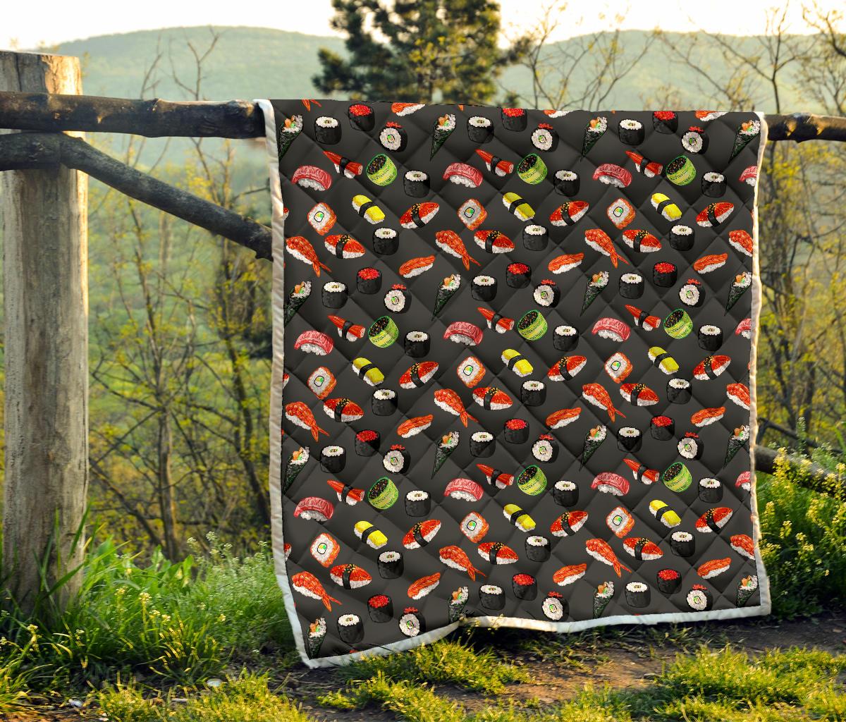 Sushi Design Print Premium Quilt-JTAMIGO.COM