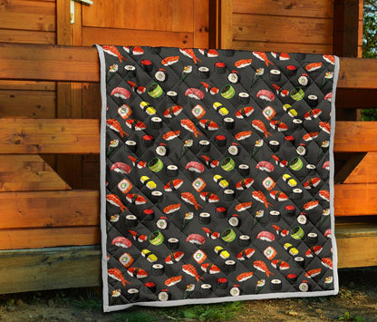 Sushi Design Print Premium Quilt-JTAMIGO.COM