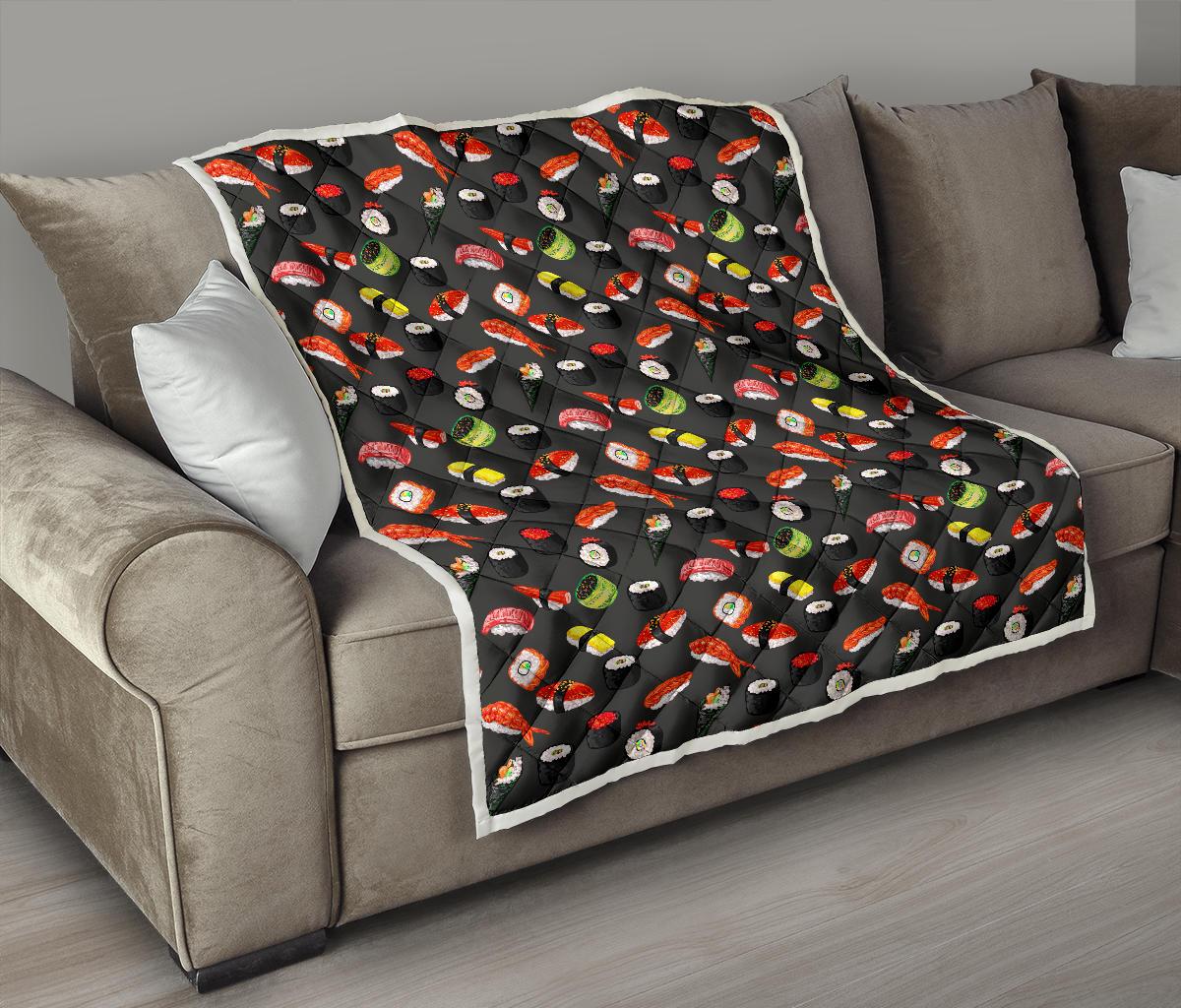 Sushi Design Print Premium Quilt-JTAMIGO.COM