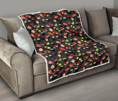 Sushi Design Print Premium Quilt-JTAMIGO.COM
