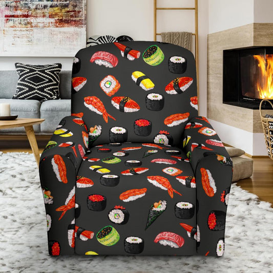 Sushi Design Print Single Sofa Slipcover -JTAMIGO.COM