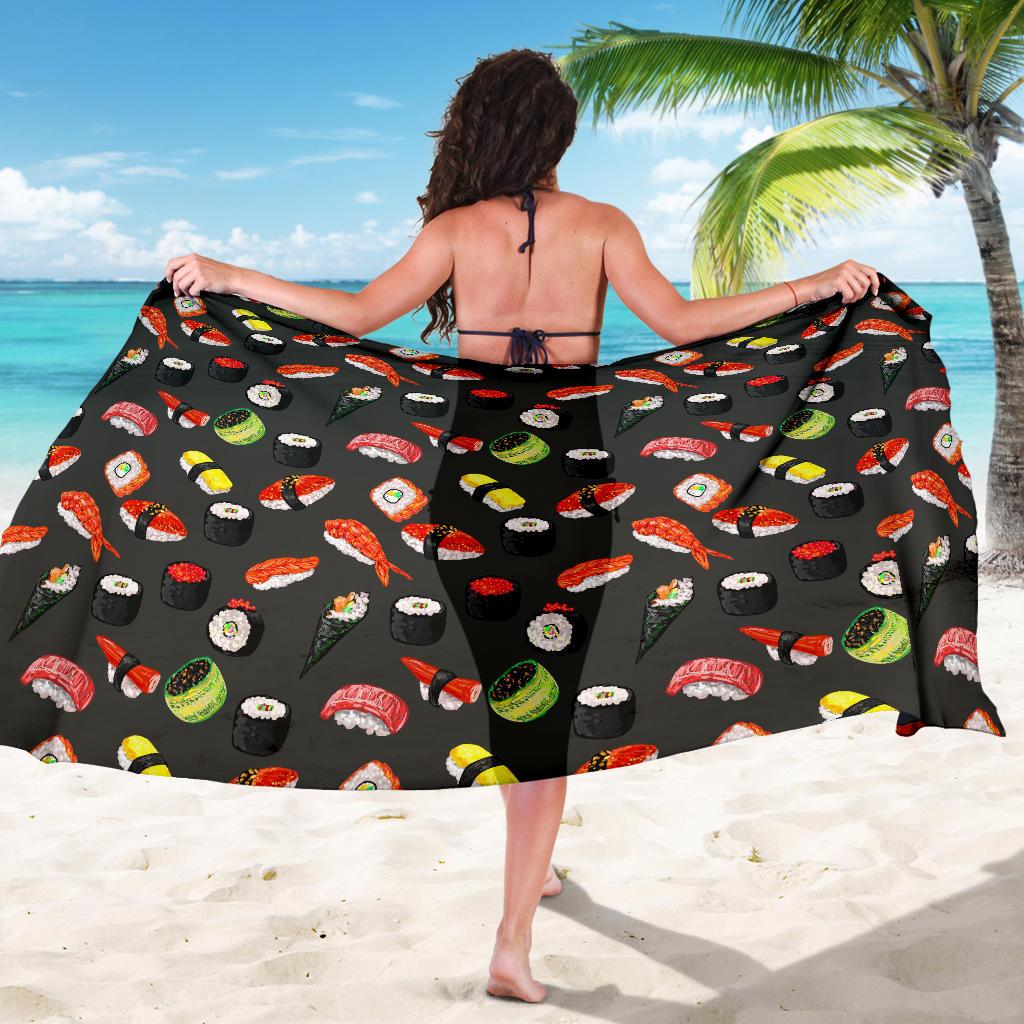 Sushi Design Print Sarong Pareo Wrap