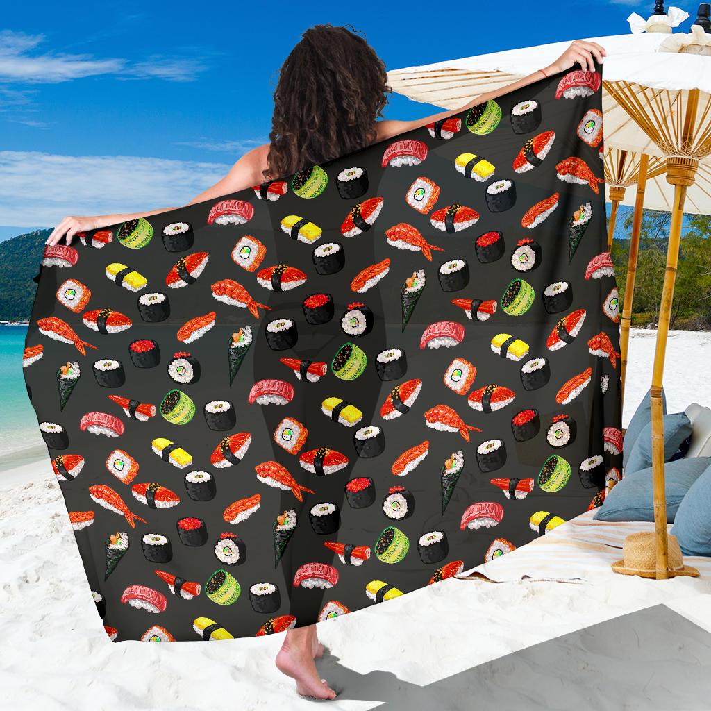 Sushi Design Print Sarong Pareo Wrap