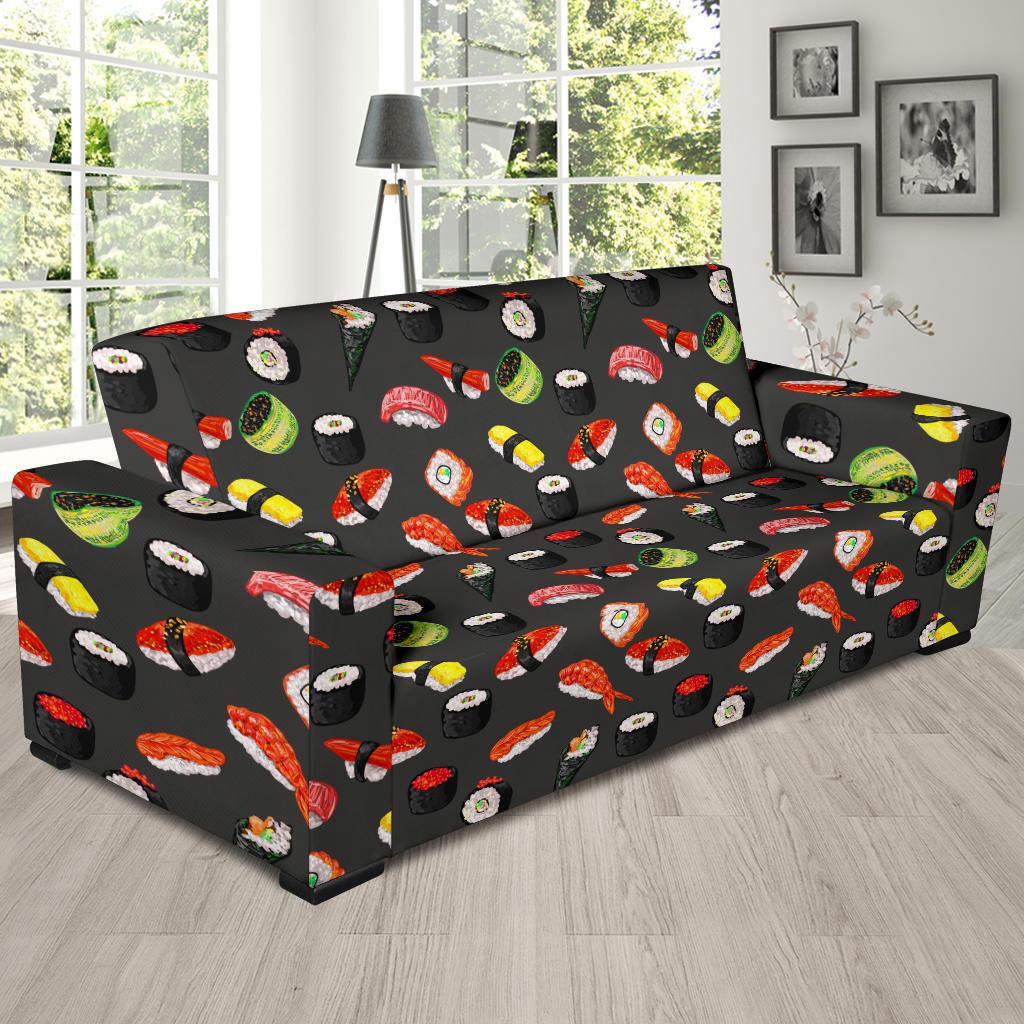 Sushi Design Print Sofa Slipcover-JTAMIGO.COM