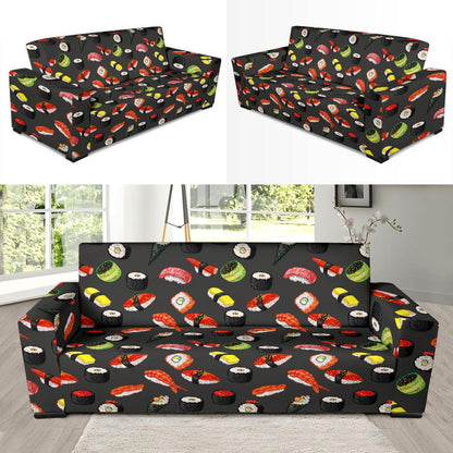 Sushi Design Print Sofa Slipcover-JTAMIGO.COM