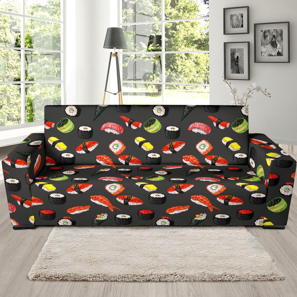 Sushi Design Print Sofa Slipcover-JTAMIGO.COM