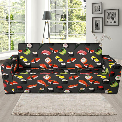 Sushi Design Print Sofa Slipcover-JTAMIGO.COM